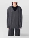 Rhea Costa Oversized Knitwear V Neckline In Gray