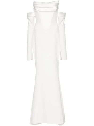 Rhea Costa Raven Gown In Beige