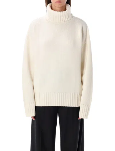 RHEA COSTA RHEA HEAVY OFF WHITE WOOL TURTLENECK SWEATER