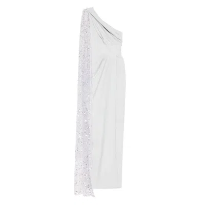 Rhea Costa Sequin-embellished Gown In Gray