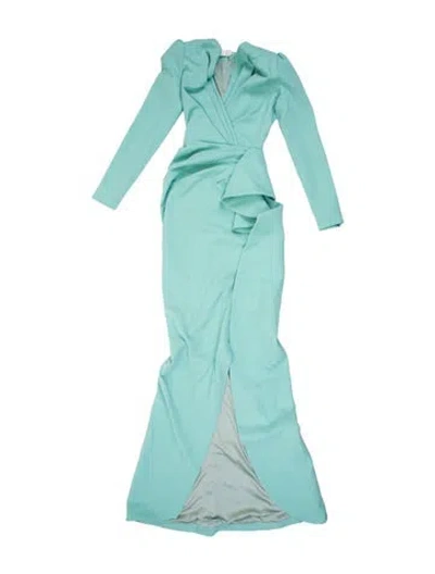 Pre-owned Rhea Costa Strapless Long Dress In Green