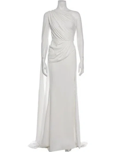 Pre-owned Rhea Costa Strapless Long Dress W/ Tags In White