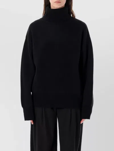 Rhea Costa Wool Turtleneck Sweatshirt In Animal Print