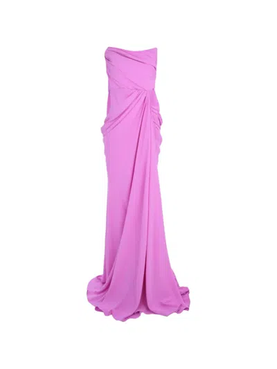 Rhea Costa Zaira Draped Maxi Dress In Pink