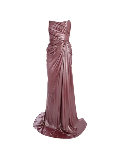 Rhea Costa Zaira Strapless Maxi Dress In Pink