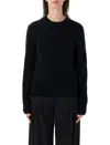 Rhea Cashmere Wool Crewneck Sweater In Black