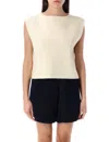 Rhea Crop Tank In Beige