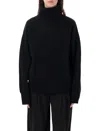 Rhea Cashmere Wool Crewneck Sweater In Black