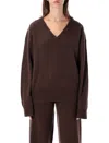Rhea Oversized Turtleneck Sweater In Brown