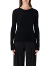 Rhea Cashmere Wool Crewneck Sweater In Nero