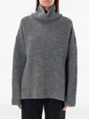Rhea Heavy Turtle Neck Sweater In Black