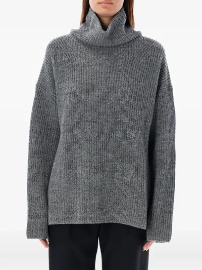 RHEA ROLL-NECK RIBBED SWEATER