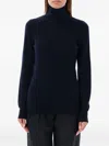 Rhea Heavy Turtle Neck Sweater In Blue
