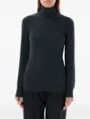 Rhea Roll-neck Ribbed Sweater In Grey