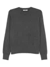 Rhea Round-neck Long-sleeve Sweater In Gray