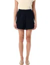 Rhea Tailored Black Shorts With High Waist