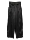 Rhizome Romanain Taffeta Pleated Trousers In Black
