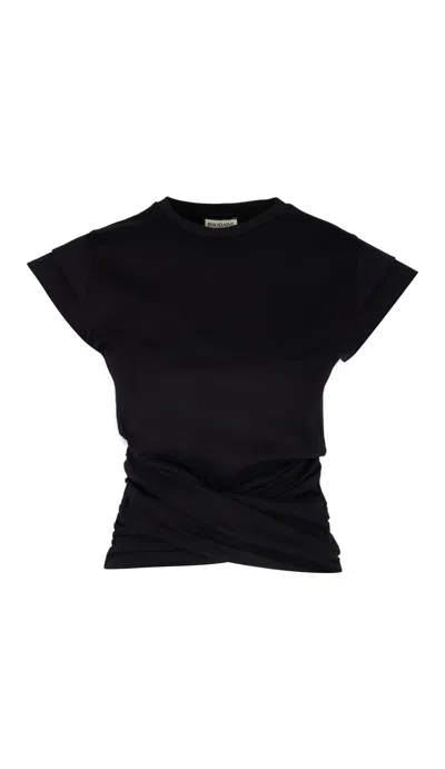 Rhodaine Women's Black Hera Power Shoulder T-shirt