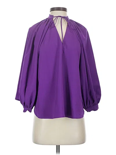 Pre-owned Rhode 3/4 Sleeve Blouse In Purple
