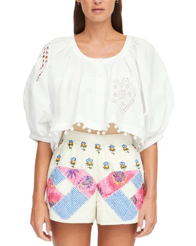 Rhode Banks Short Sleeve Top In White