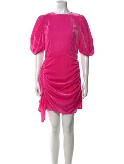 Pre-owned Rhode Bateau Neckline Knee-length Dress In Pink