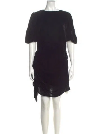 Pre-owned Rhode Bateau Neckline Mini Dress In Black