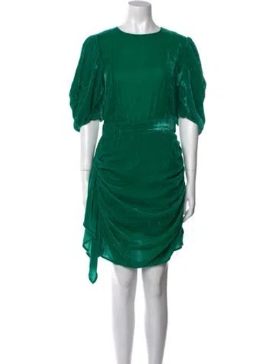Pre-owned Rhode Bateau Neckline Mini Dress In Green