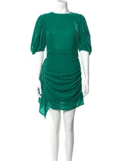 Pre-owned Rhode Bateau Neckline Mini Dress In Green