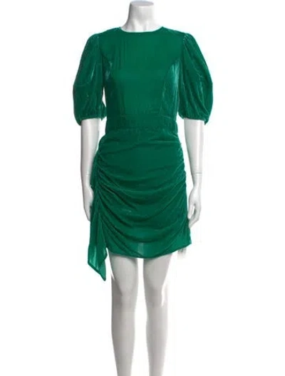 Pre-owned Rhode Bateau Neckline Mini Dress In Green