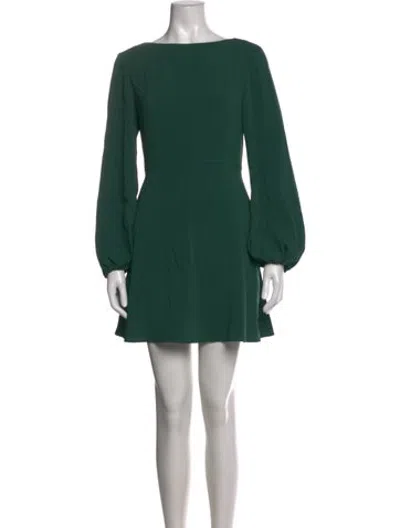 Pre-owned Rhode Bateau Neckline Mini Dress In Green
