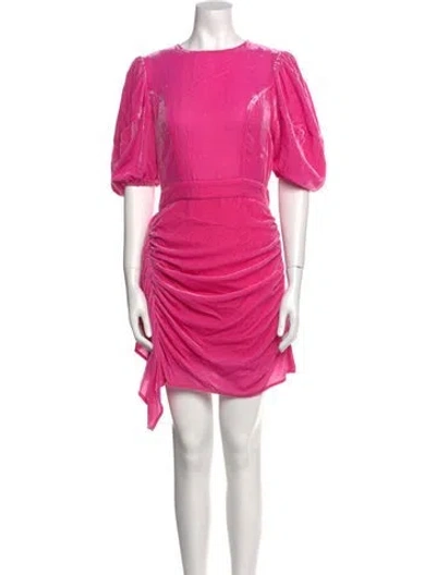 Pre-owned Rhode Bateau Neckline Mini Dress In Pink