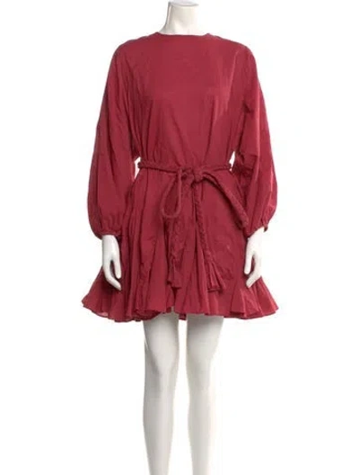Pre-owned Rhode Bateau Neckline Mini Dress In Pink