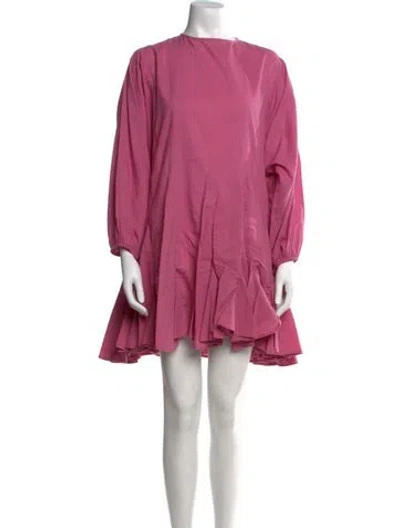 Pre-owned Rhode Bateau Neckline Mini Dress In Purple