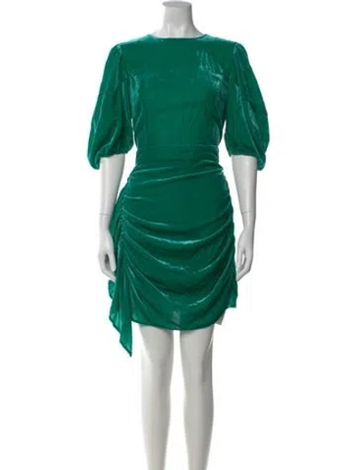Pre-owned Rhode Bateau Neckline Mini Dress W/ Tags In Green