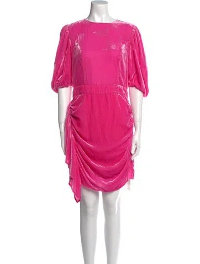 Pre-owned Rhode Bateau Neckline Mini Dress W/ Tags In Pink