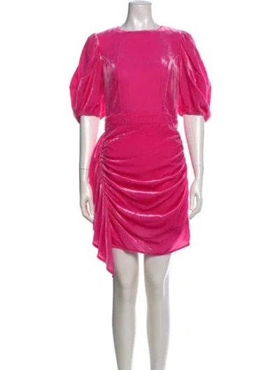 Pre-owned Rhode Bateau Neckline Mini Dress W/ Tags In Pink