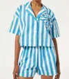 Rhode Benjamin Top In Dorsey Stripe In Blue