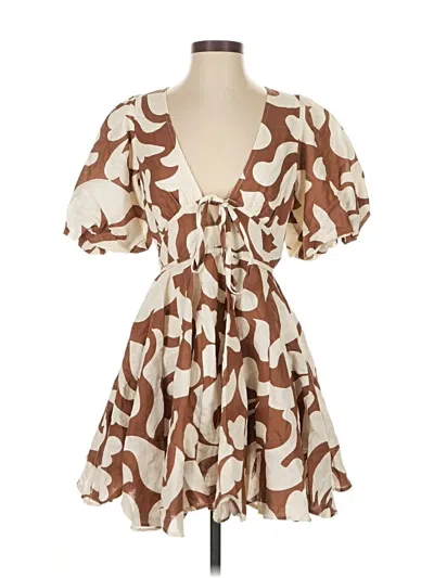 Pre-owned Rhode Casual Dress In Brown
