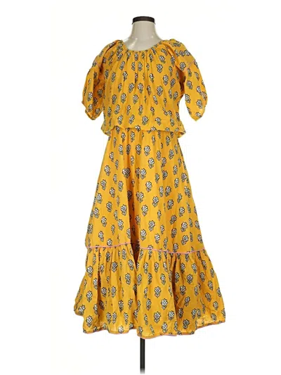 Pre-owned Rhode Casual Dress In Yellow