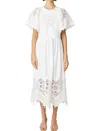 Rhode Claude Maxi Dress In Eyelet White In White