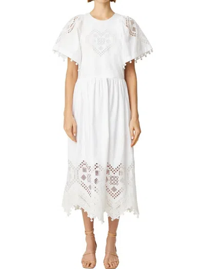 Rhode Claude Maxi Dress In Eyelet White