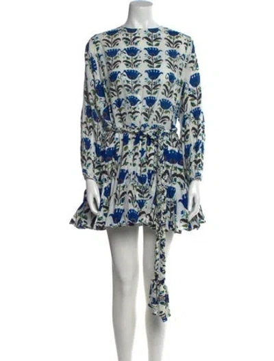 Pre-owned Rhode Corduroy Mini Dress In Blue