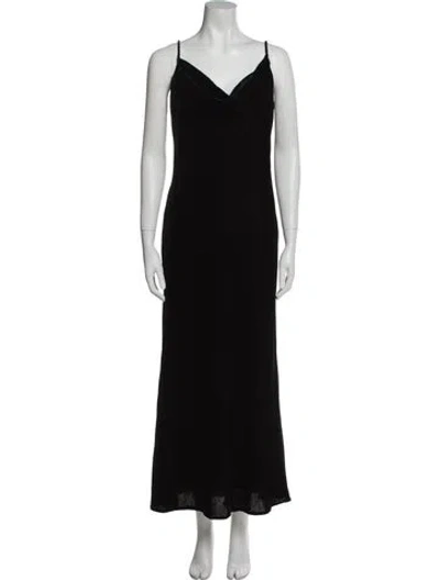 Pre-owned Rhode Cowl Neck Long Dress In Black