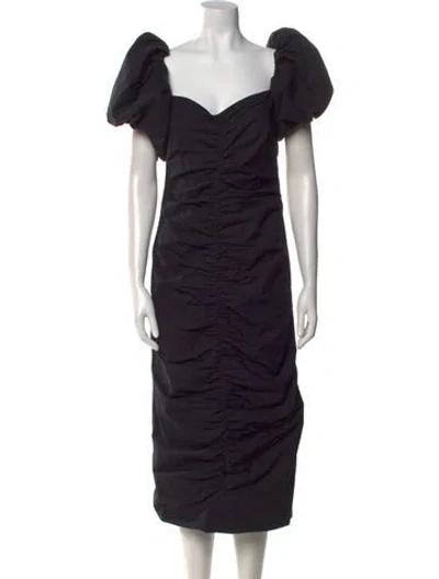 Pre-owned Rhode Cowl Neck Long Dress In Black