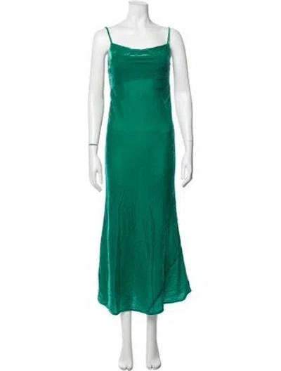 Pre-owned Rhode Cowl Neck Long Dress W/ Tags In Green