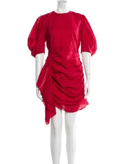 Pre-owned Rhode Crew Neck Knee-length Dress In Pink