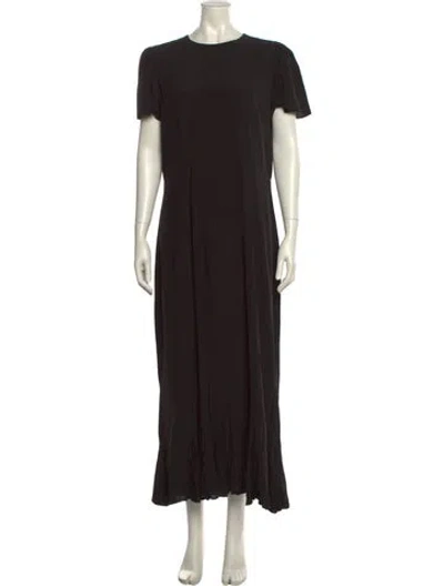 Pre-owned Rhode Crew Neck Long Dress In Black