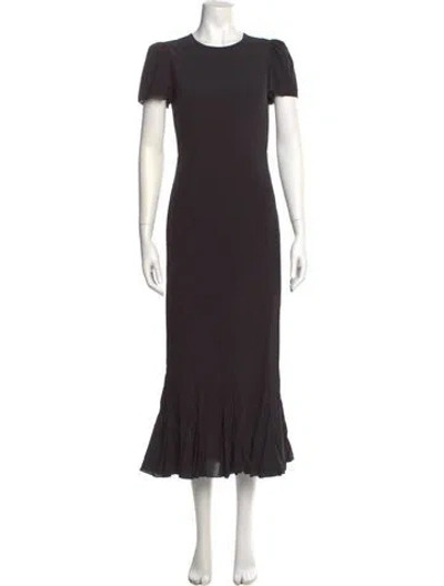 Pre-owned Rhode Crew Neck Long Dress In Black