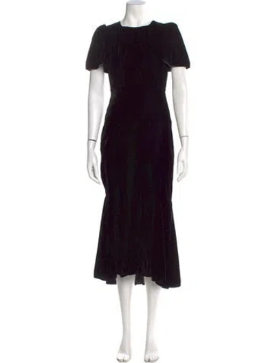 Pre-owned Rhode Crew Neck Long Dress In Black