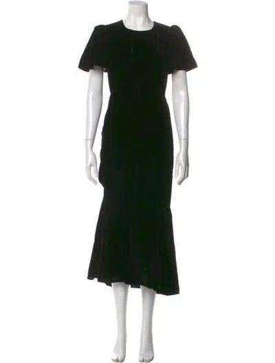 Pre-owned Rhode Crew Neck Long Dress In Black